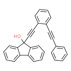 ChemSpider 2D Image | 9-{[2-(Phenylethynyl)phenyl]ethynyl}-9H-fluoren-9-ol | C29H18O
