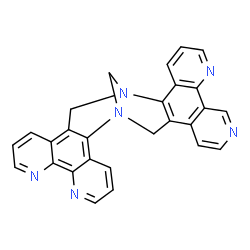 ChemSpider 2D Image | 1,7,10,17,23,27-Hexaazaoctacyclo[15.15.1.0~2,15~.0~3,8~.0~9,14~.0~18,31~.0~19,24~.0~25,30~]tritriaconta-2,4,6,8,10,12,14,18(31),19(24),20,22,25(30),26,28-tetradecaene | C27H18N6