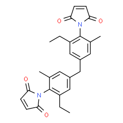 ChemSpider 2D Image | Bis(3-ethyl-5-methyl-4-maleimidophenyl)methane | C27H26N2O4