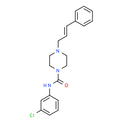 ChemSpider 2D Image | N-(3-Chlorophenyl)-4-[(2E)-3-phenyl-2-propen-1-yl]-1-piperazinecarboxamide | C20H22ClN3O