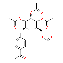 ChemSpider 2D Image | 4-Acetylphenyl 2,3,4,6-tetra-O-acetyl-beta-D-glucopyranoside | C22H26O11