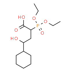ChemSpider 2D Image | 4-Cyclohexyl-2-(diethoxyphosphoryl)-4-hydroxybutanoic acid | C14H27O6P