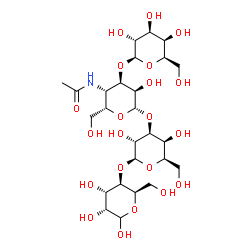 ChemSpider 2D Image | beta-D-Galactopyranosyl-(1->3)-4-acetamido-4-deoxy-beta-D-gulopyranosyl-(1->3)-beta-D-galactopyranosyl-(1->4)-D-gulopyranose | C26H45NO21