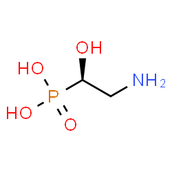 ChemSpider 2D Image | [(1R)-2-Amino-1-hydroxyethyl]phosphonic acid | C2H8NO4P