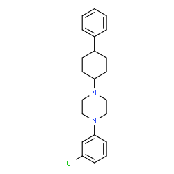 ChemSpider 2D Image | 1-(3-Chlorophenyl)-4-(4-phenylcyclohexyl)piperazine | C22H27ClN2