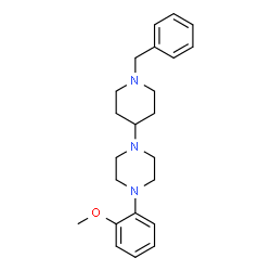 ChemSpider 2D Image | 1-(1-Benzyl-4-piperidinyl)-4-(2-methoxyphenyl)piperazine | C23H31N3O