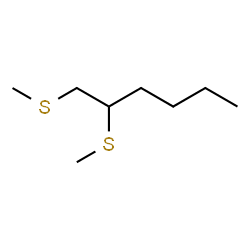 ChemSpider 2D Image | 1,2-Bis(methylsulfanyl)hexane | C8H18S2