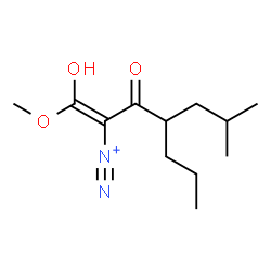 ChemSpider 2D Image | (1Z)-1-Hydroxy-1-methoxy-6-methyl-3-oxo-4-propyl-1-heptene-2-diazonium | C12H21N2O3