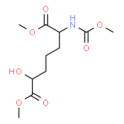 ChemSpider 2D Image | Dimethyl 2-hydroxy-6-[(methoxycarbonyl)amino]heptanedioate | C11H19NO7