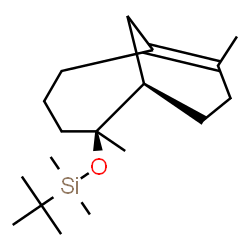 ChemSpider 2D Image | {[(1R,2S)-2,7-Dimethylbicyclo[4.3.1]dec-6-en-2-yl]oxy}(dimethyl)(2-methyl-2-propanyl)silane | C18H34OSi