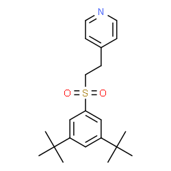 ChemSpider 2D Image | 4-(2-{[3,5-Bis(2-methyl-2-propanyl)phenyl]sulfonyl}ethyl)pyridine | C21H29NO2S