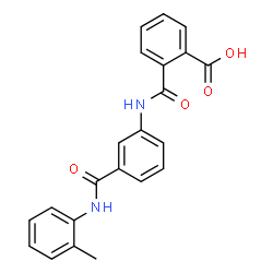 ChemSpider 2D Image | 2-({3-[(2-Methylphenyl)carbamoyl]phenyl}carbamoyl)benzoic acid | C22H18N2O4