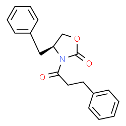 ChemSpider 2D Image | (S)-4-BENZYL-3-(3-PHENYLPROPANOYL)OXAZOLIDIN-2-ONE | C19H19NO3