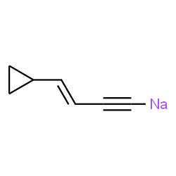 ChemSpider 2D Image | [(3E)-4-Cyclopropyl-3-buten-1-yn-1-yl]sodium | C7H7Na