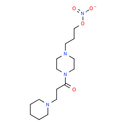 ChemSpider 2D Image | 3-{4-[3-(1-Piperidinyl)propanoyl]-1-piperazinyl}propyl nitrate | C15H28N4O4