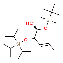 ChemSpider 2D Image | (5S,6S)-8,8-Diisopropyl-2,2,3,3,9-pentamethyl-6-[(1E)-1-propen-1-yl]-4,7-dioxa-3,8-disiladecan-5-ol | C20H44O3Si2