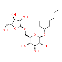 ChemSpider 2D Image | (3S)-1-Octen-3-yl 6-O-alpha-D-arabinofuranosyl-beta-D-glucopyranoside | C19H34O10