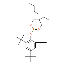 ChemSpider 2D Image | 2,4,6-TRI-TERT-BUTYLPHENYL CYCLIC BUTYLETHYLPROPANEDIYL PHOSPHITE | C27H47O3P