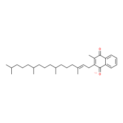 ChemSpider 2D Image | 3-Methyl-2-[(2E)-3,7,11,15-tetramethyl-2-hexadecen-1-yl]-1,4-naphthalene(1-~18~O)dione | C31H46O18O