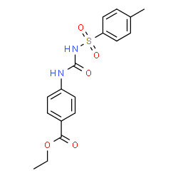 ChemSpider 2D Image | Ethyl 4-({[(4-methylphenyl)sulfonyl]carbamoyl}amino)benzoate | C17H18N2O5S