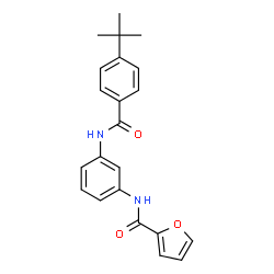 ChemSpider 2D Image | N-{3-[(4-tert-butylbenzoyl)amino]phenyl}-2-furamide | C22H22N2O3