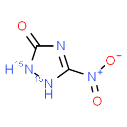 ChemSpider 2D Image | 5-Nitro(1,2-~15~N_2_)-1,2-dihydro-3H-1,2,4-triazol-3-one | C2H2N215N2O3