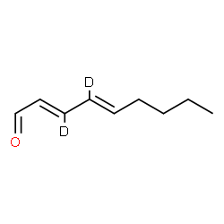 ChemSpider 2D Image | (2E,4E)-(3,4-~2~H_2_)-2,4-Nonadienal | C9H12D2O
