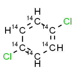 ChemSpider 2D Image | 1,4-Dichloro(~14~C_6_)benzene | 14C6H4Cl2