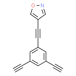 ChemSpider 2D Image | 4-[(3,5-Diethynylphenyl)ethynyl]-1,2-oxazole | C15H7NO