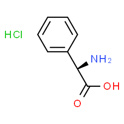 ChemSpider 2D Image | (2R)-Amino(phenyl)acetic acid hydrochloride (1:1) | C8H10ClNO2