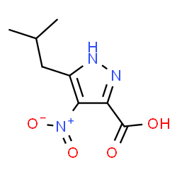 ChemSpider 2D Image | 5-Isobutyl-4-nitro-1H-pyrazole-3-carboxylic acid | C8H11N3O4