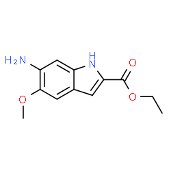 ChemSpider 2D Image | ethyl 6-amino-5-methoxyindole-2-carboxylate | C12H14N2O3