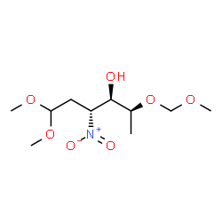 ChemSpider 2D Image | (2S,3R,4R)-6,6-Dimethoxy-2-(methoxymethoxy)-4-nitro-3-hexanol | C10H21NO7