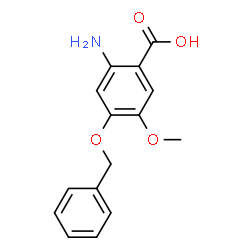 ChemSpider 2D Image | 2-AMINO-4-BENZYLOXY-5-METHOXY-BENZOIC ACID | C15H15NO4