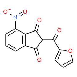 ChemSpider 2D Image | 2-(2-Furoyl)-4-nitro-1H-indene-1,3(2H)-dione | C14H7NO6