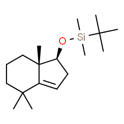 ChemSpider 2D Image | Dimethyl(2-methyl-2-propanyl){[(1S,7aS)-4,4,7a-trimethyl-2,4,5,6,7,7a-hexahydro-1H-inden-1-yl]oxy}silane | C18H34OSi