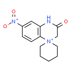 ChemSpider 2D Image | 7-nitrospiro[1,3-dihydroquinoxalin-4-ium-4,1'-azinan-1-ium]-2-one | C13H16N3O3