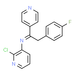 ChemSpider 2D Image | (1E)-N-(2-Chloro-3-pyridinyl)-2-(4-fluorophenyl)-1-(4-pyridinyl)ethanimine | C18H13ClFN3