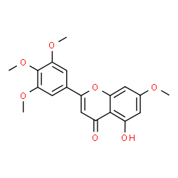 ChemSpider 2D Image | 5-Hydroxy-7-methoxy-2-(3,4,5-trimethoxyphenyl)-4H-chromen-4-one | C19H18O7