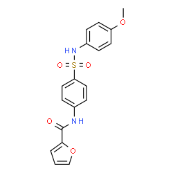 ChemSpider 2D Image | N-{4-[(4-Methoxyphenyl)sulfamoyl]phenyl}-2-furamide | C18H16N2O5S