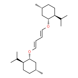 ChemSpider 2D Image | (1R,2S,5R,1'R,2'S,5'R)-1,1'-[(1E,3E)-1,3-Butadiene-1,4-diylbis(oxy)]bis(2-isopropyl-5-methylcyclohexane) | C24H42O2