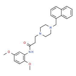 ChemSpider 2D Image | N-(2,5-Dimethoxyphenyl)-3-[4-(1-naphthylmethyl)-1-piperazinyl]propanamide | C26H31N3O3