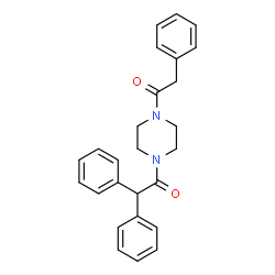 ChemSpider 2D Image | 2,2-Diphenyl-1-(4-phenylacetyl-piperazin-1-yl)-ethanone | C26H26N2O2