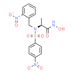 ChemSpider 2D Image | N-Hydroxy-N~2~-(2-nitrobenzyl)-N~2~-[(4-nitrophenyl)sulfonyl]-L-alaninamide | C16H16N4O8S
