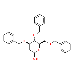 ChemSpider 2D Image | 3,4,6-Tri-O-benzyl-2-deoxy-D-glucopyranose | C27H30O5