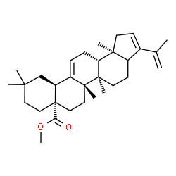 ChemSpider 2D Image | Methyl (5aR,5bS,7aS,11aS,13aR,13bR)-3-isopropenyl-5a,5b,10,10,13b-pentamethyl-1,3a,4,5,5a,5b,6,7,8,9,10,11,11a,13,13a,13b-hexadecahydro-7aH-cyclopenta[a]chrysene-7a-carboxylate | C31H46O2