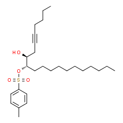 ChemSpider 2D Image | (8S,9S)-8-Hydroxy-5-icosyn-9-yl 4-methylbenzenesulfonate | C27H44O4S