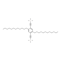 ChemSpider 2D Image | [(2,5-Didodecyl-1,4-phenylene)di-2,1-ethynediyl]bis(trimethylsilane) | C40H70Si2