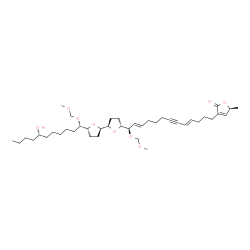 ChemSpider 2D Image | (5S)-3-[(4E,11E,13R)-13-{(2R,2'R,5R,5'R)-5'-[(1S,7S)-7-Hydroxy-1-(methoxymethoxy)undecyl]octahydro-2,2'-bifuran-5-yl}-13-(methoxymethoxy)-4,11-tridecadien-6-yn-1-yl]-5-methyl-2(5H)-furanone | C41H66O9