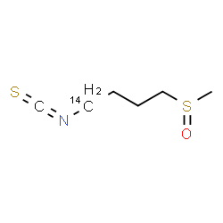 ChemSpider 2D Image | 1-Isothiocyanato-4-(methylsulfinyl)(1-~14~C)butane | C514CH11NOS2